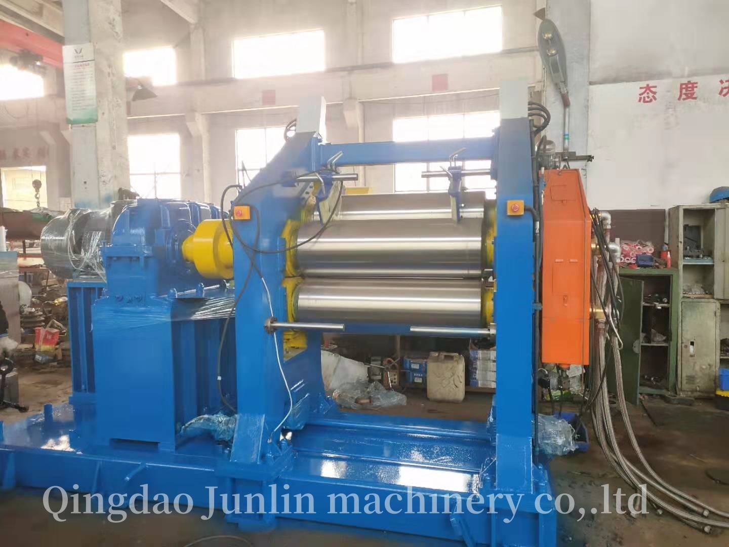 Off Machine Calender Tire Production 3 Roll Calender Machine Calendering Equipment For ...