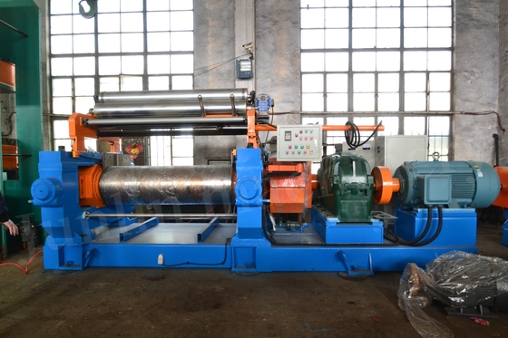 22 polegadas de baixo ruído XK-560 Open Mill de borracha de mistura com PLC controlado