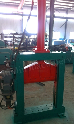 Vertical Hydraulic Single Knife Rubber Bale Cutter / Industrial Rubber Cutting Machine XQL-80