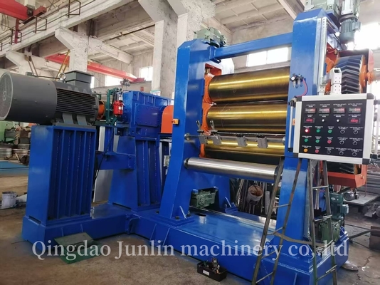Efficient Adjustable Speed 4 Roll Rubber Calender Machine With Chilled Cast Iron Rolls