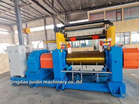 Open Type Two Roll Rubber Mixing Mill For Rubber Crusher Customized Voltage