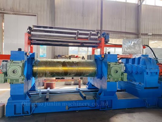 Double Shaft Open Type Two Roll Rubber Mixing Mill XK-610 With Stock Blender