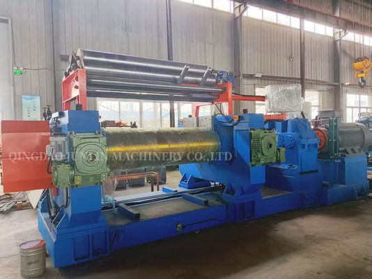Two Roll Rubber Mixing Mill 610mm Roll Diameter PLC Automated Control