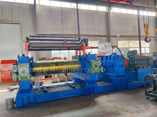Two Roll Rubber Mixing Mill 610mm Roll Diameter PLC Automated Control
