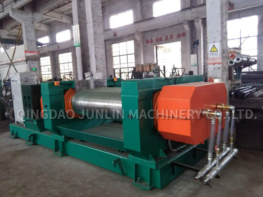 XK-560 Automatic Open Type Two Roll Rubber Mixing Mill With Stock Blender